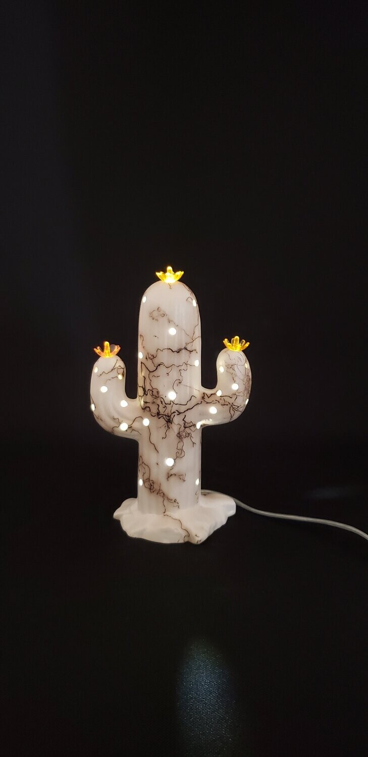 Small  Smooth Cactus - Light Kit Included