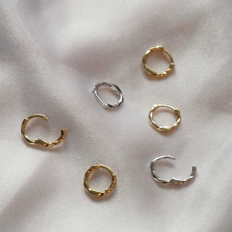 Oorbellen | Twist Ear Huggies ZILVER