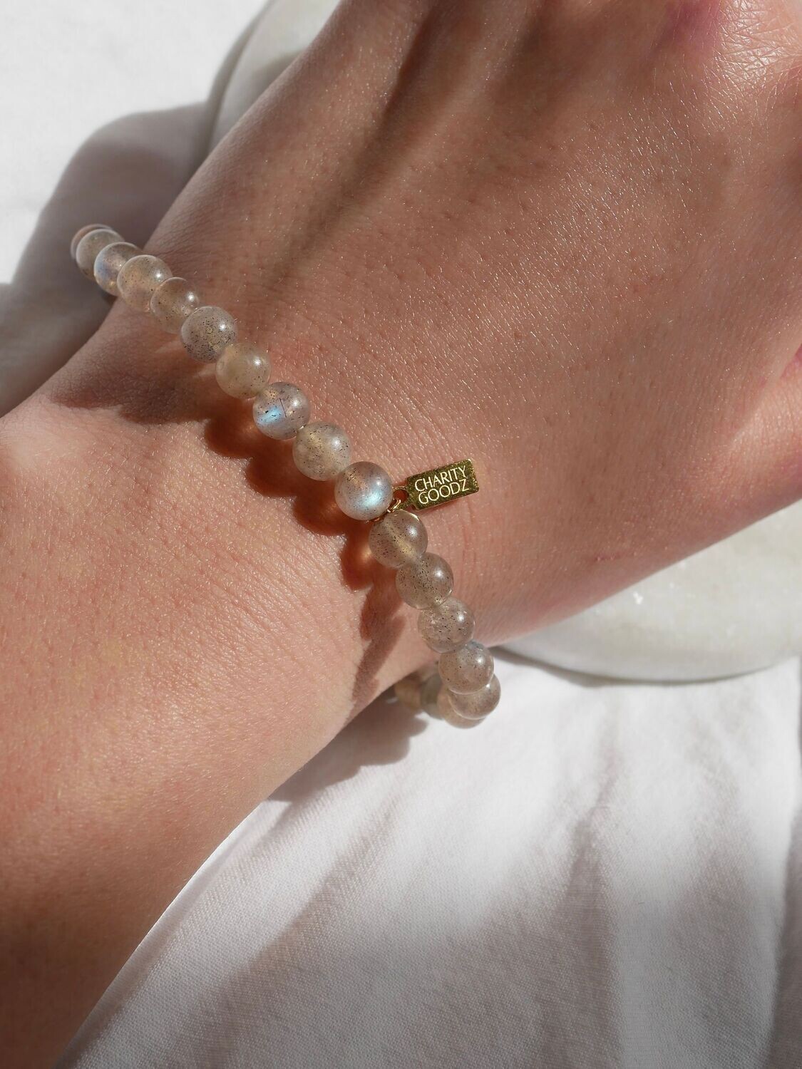 Labradoriet armband | Edelsteen armband 6 mm kralen
