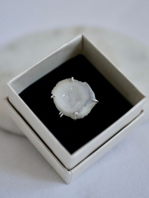 Edelsteen ring Agaat | Zilver