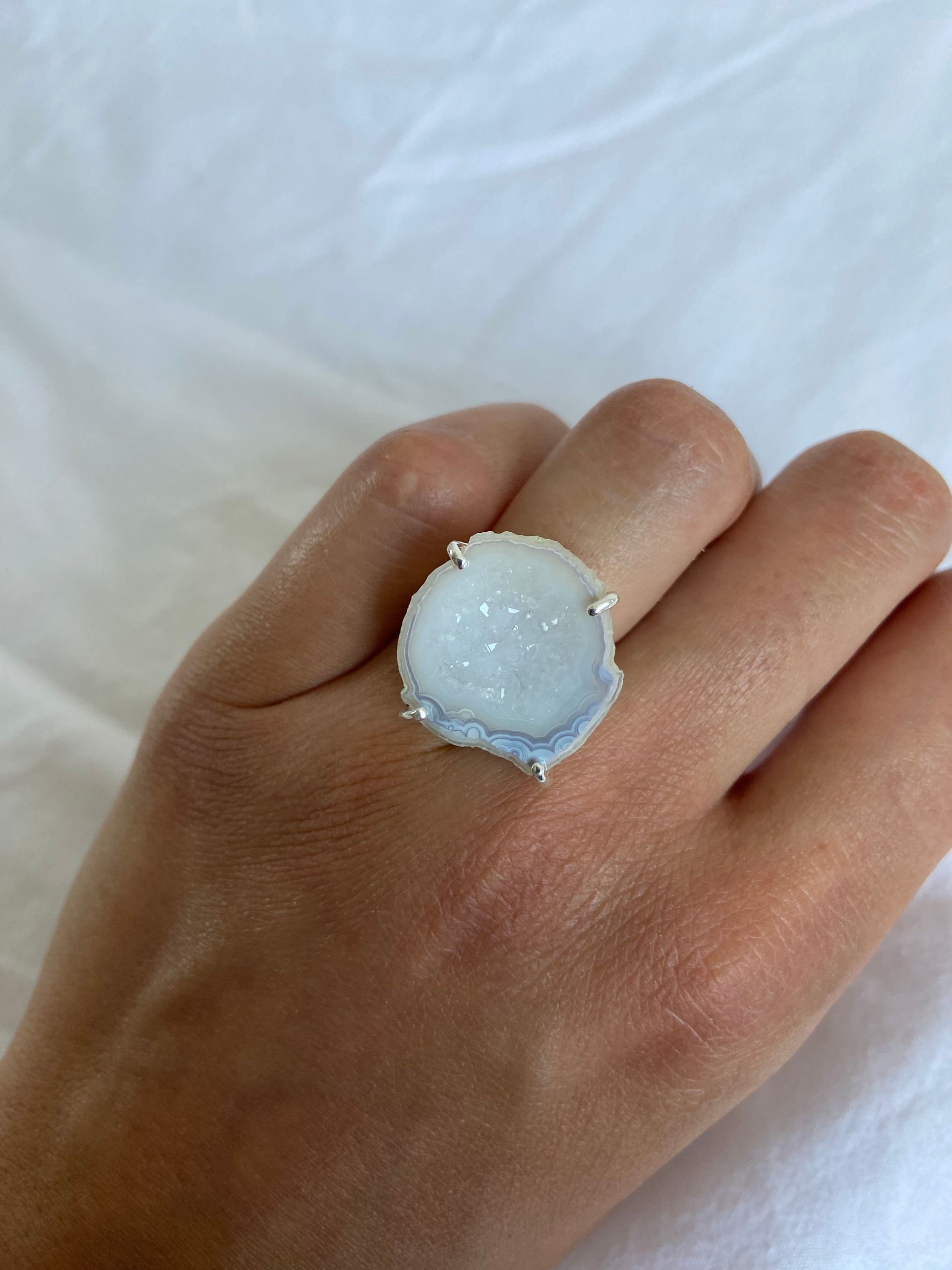 Edelsteen ring Agaat | Zilver