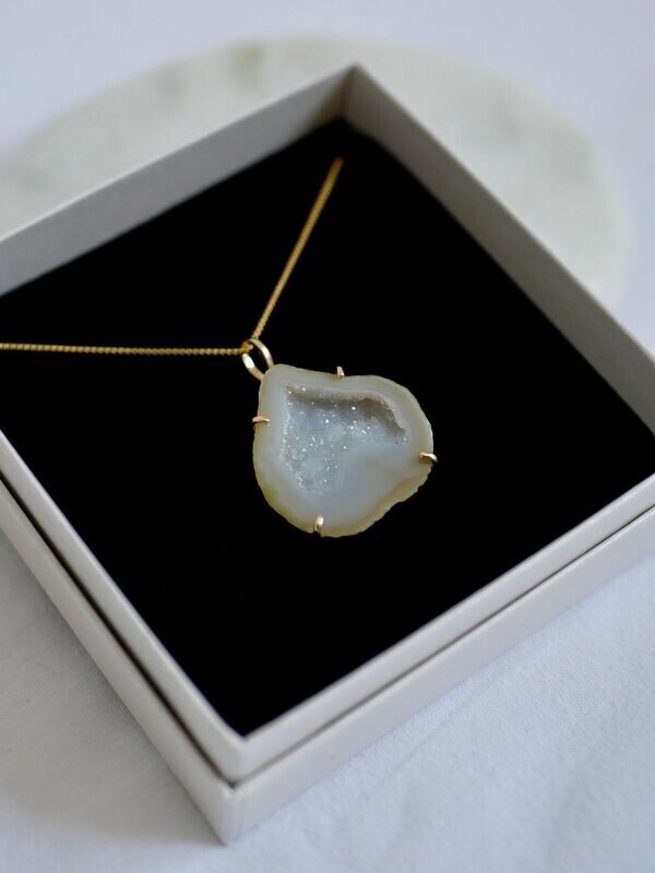 Edelsteen ketting Agaat | Goud