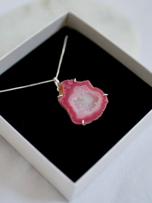 Edelsteen ketting Agaat | Zilver