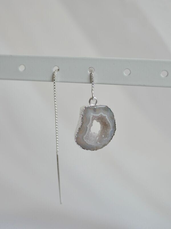Oorbel Agaat | Zilver