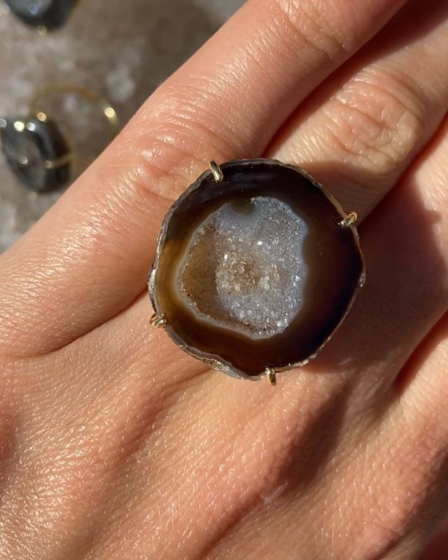Edelsteen ring Agaat | Goud
