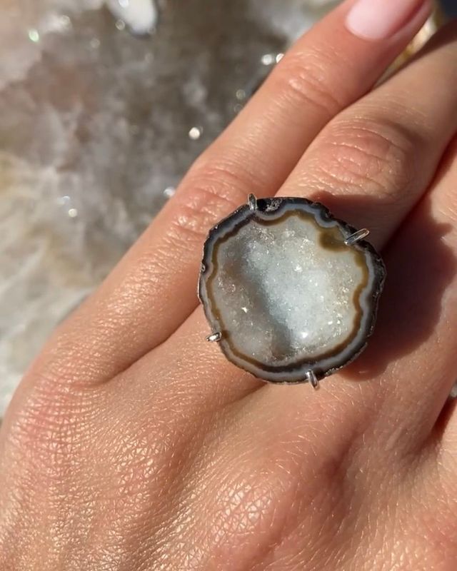Edelsteen ring Agaat | Zilver