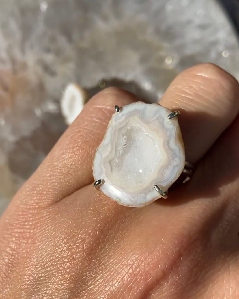 Edelsteen ring Agaat | Zilver