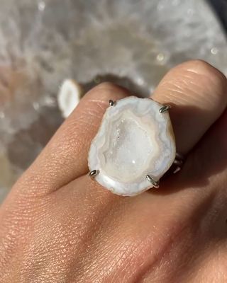 Edelsteen ring Agaat | Zilver