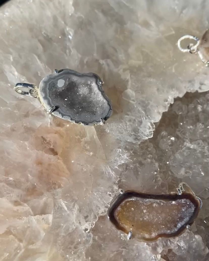 Edelsteen ketting hanger Agaat | Zilver