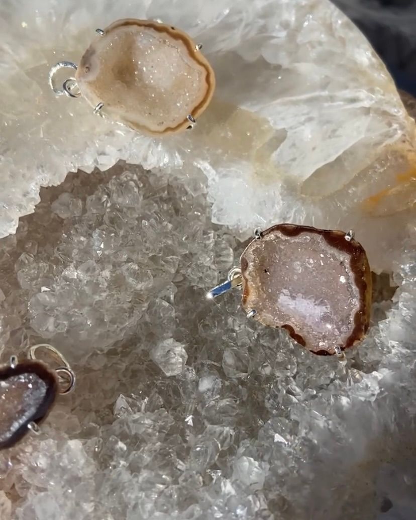 Edelsteen ketting hanger Agaat | Zilver