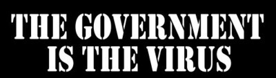 The Government Is The Virus Vinyl Decal Bumper Sticker