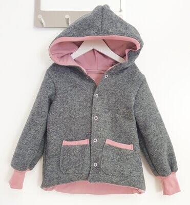 Wollwalk Jacke/Overall/Haube