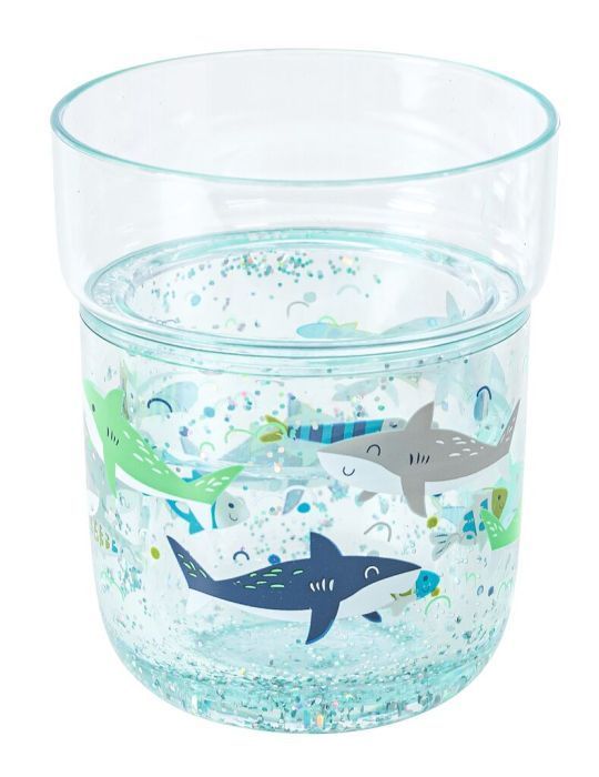 Trinkbecher Glitzerzauber Haie