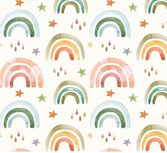 Strampler Regenbogen pastell