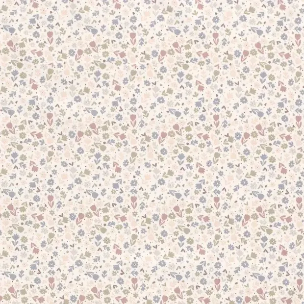 Ohrenklappenmütze Blümchen pastell