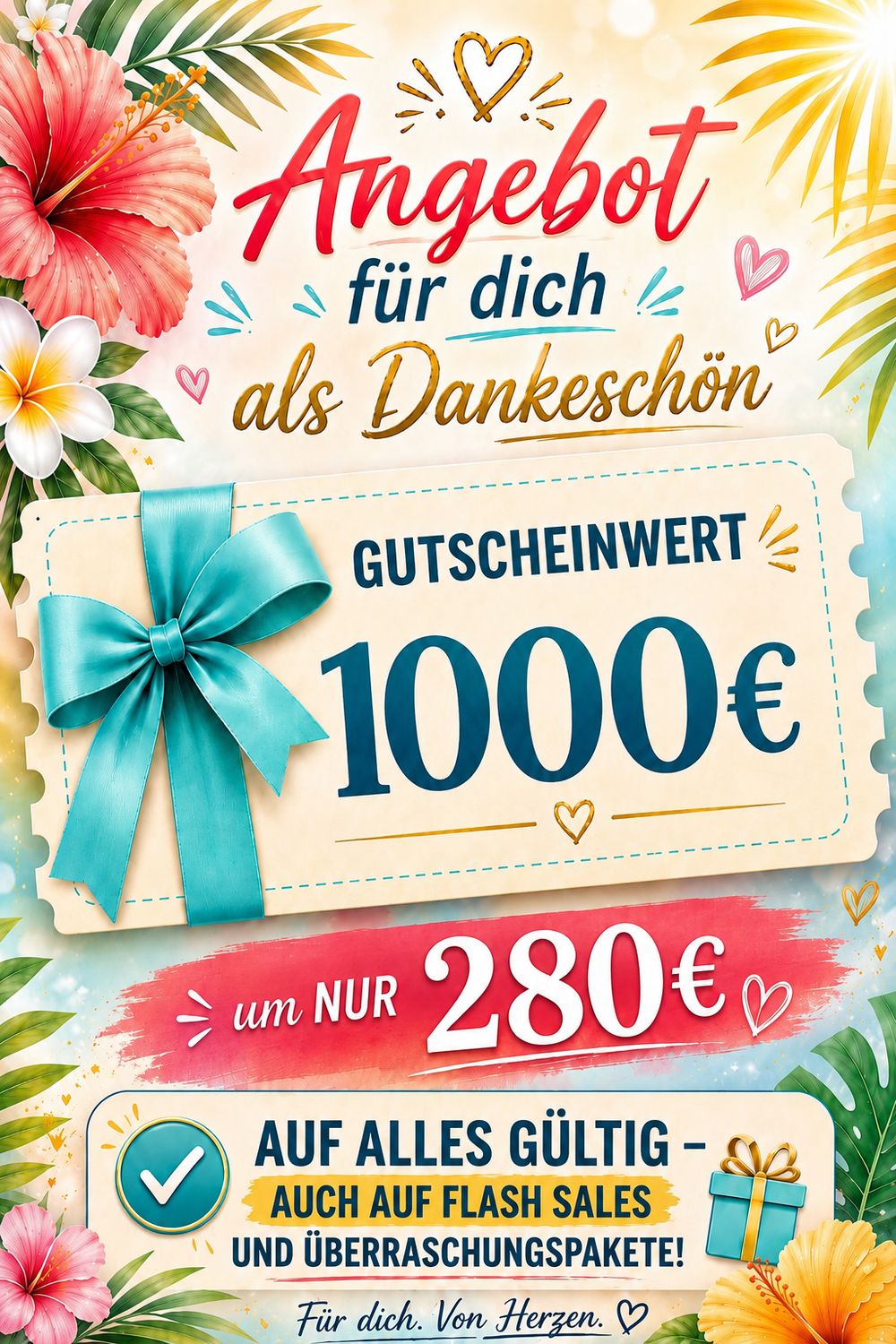 Gutschein Wert 1000€ Gutschein Wert 1000€
