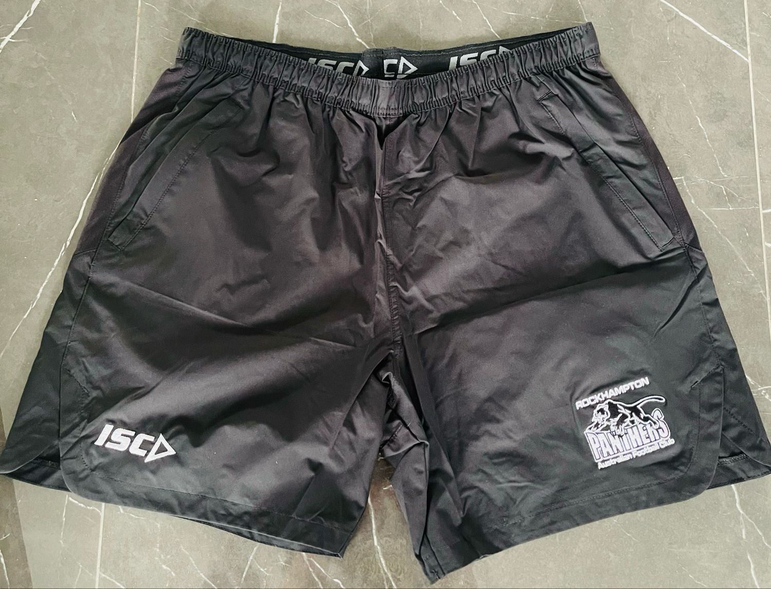 Panthers Training Shorts Adult Zippered Pockets NEW Style
