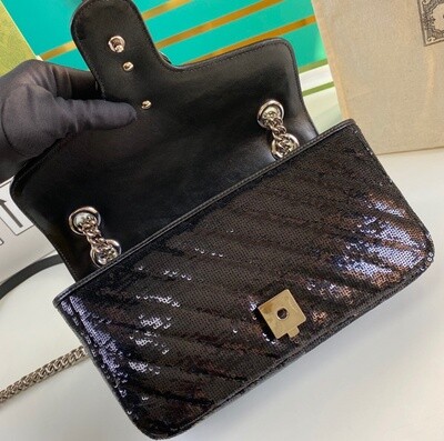 Gucci GG Marmont small seqiin shoulder bag