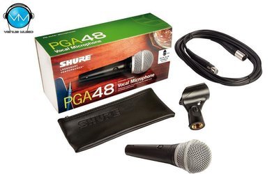MICRÓFONO SHURE CARDIOIDE DINÁMICO PARA VOCES PGA48-XLR MICRÓFONO SHURE CARDIOIDE DINÁMICO PARA VOCES PGA48-XLR