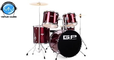 GREGGS PERCUSSION GRGG-2232-WR BATERÍA DE 5 PIEZAS ACABADO VINO GREGGS PERCUSSION GRGG-2232-WR BATERÍA DE 5 PIEZAS ACABADO VINO