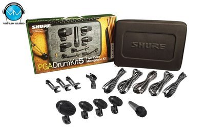 Shure PGADRUMKIT5 Kit de Micrófonos para Batería de 5 Piezas Shure PGADRUMKIT5 Kit de Micrófonos para Batería de 5 Piezas