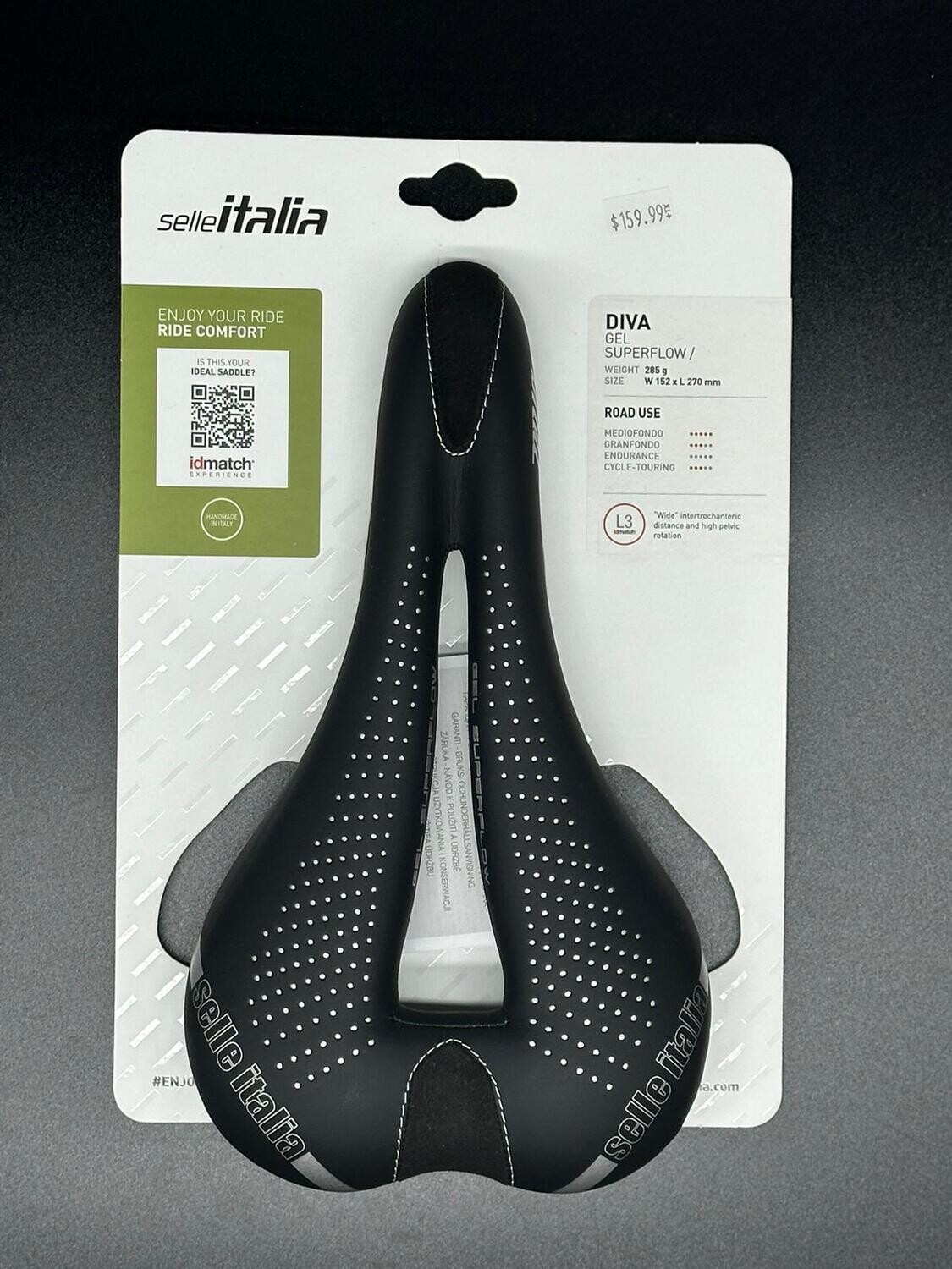 SELLE ITALIA DIVA GEL SUPERFLOW, Ancho de Sillín: 152mm