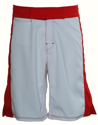 White with Red Pro Fighter Grappling/MMA shorts
