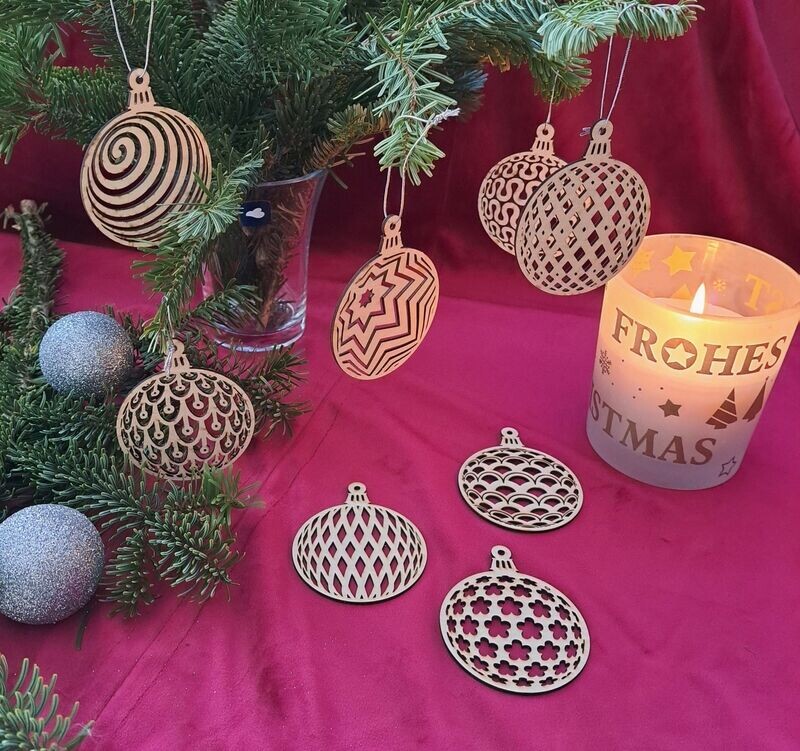 3D Optik Weihnachtsbaumanhänger