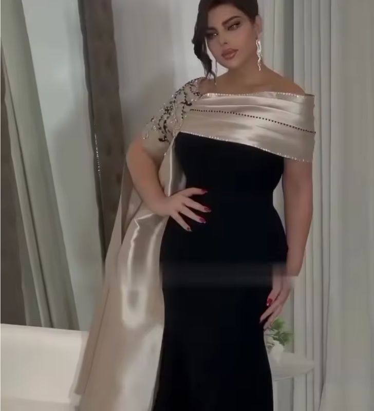 Customized Elegant Off The Shoulder Mermaid Evening Dresses Sequin Pleat Special Formal Occasion Gown