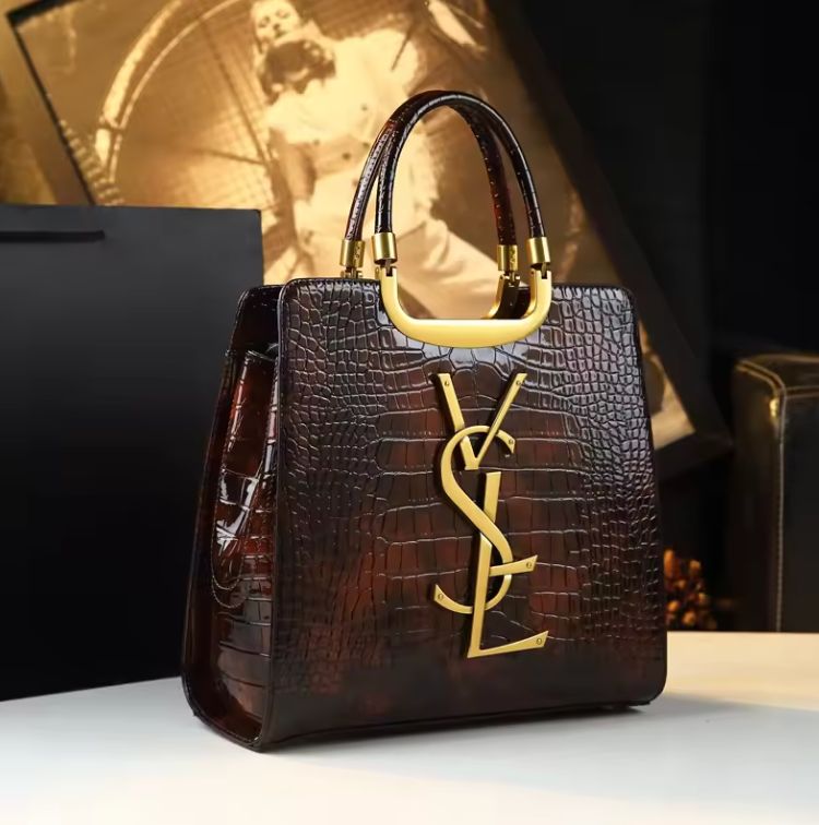 The Power Carry — Crocodile-Print Luxury Tote for Women Who Make Every Detail Count