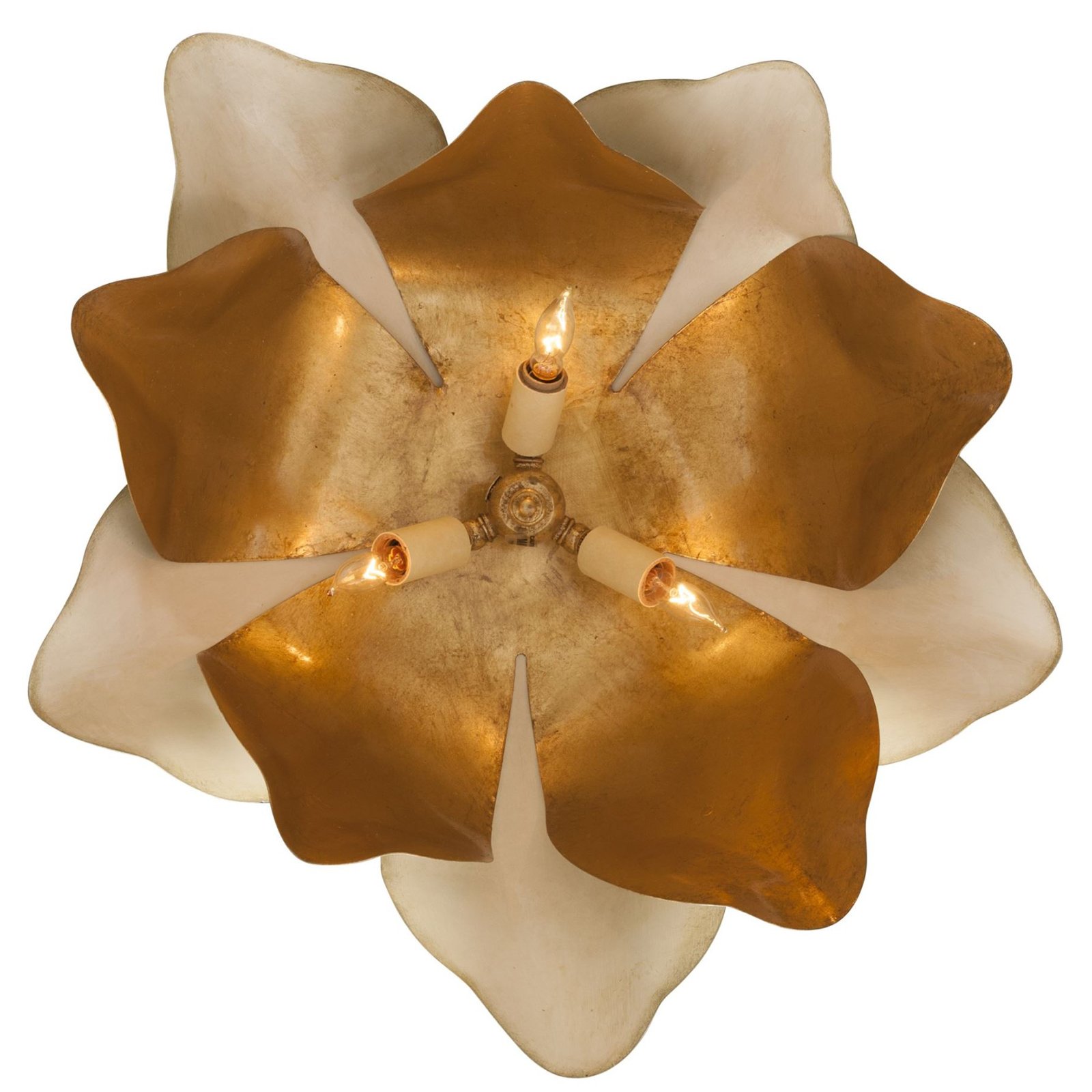 Petunia Pendant - white and gold