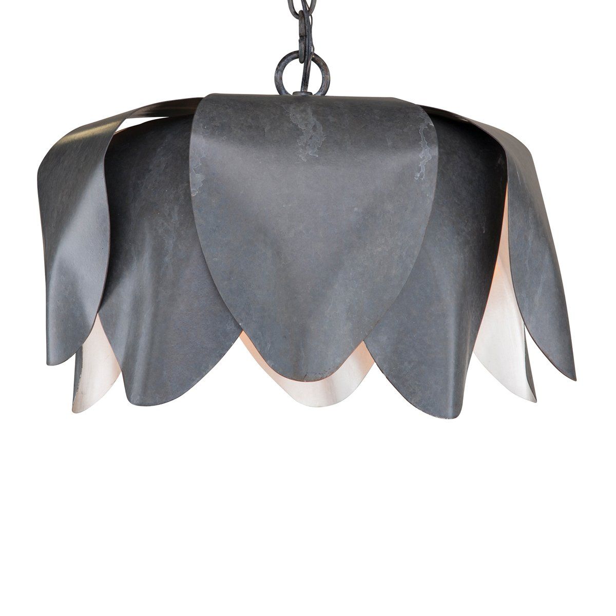 Petunia Pendant - zinc and antique white
