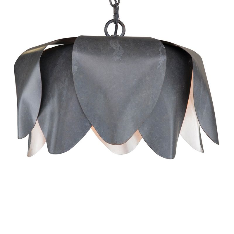 Petunia Pendant - zinc and antique white Petunia Pendant - zinc and antique white