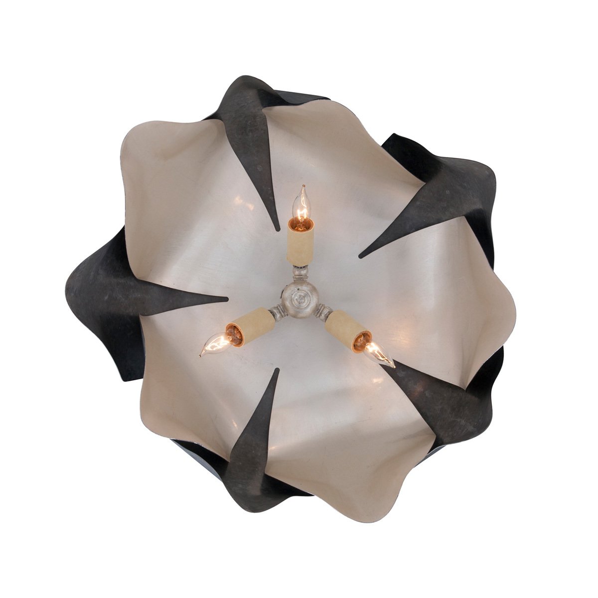 Petunia Pendant - zinc and antique white