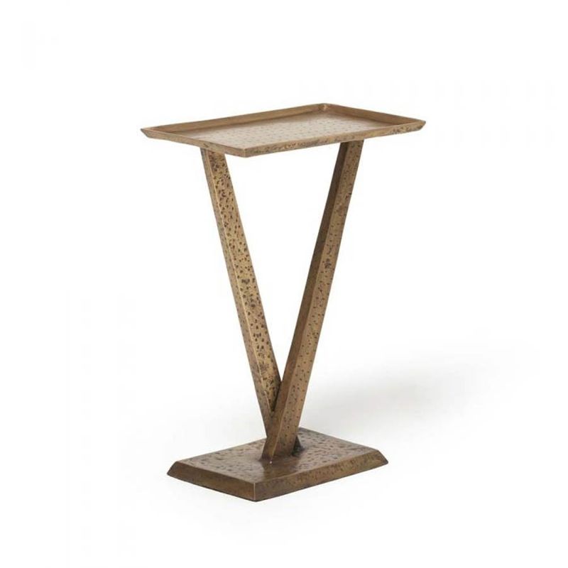 Wilton Accent Table Antique Brass