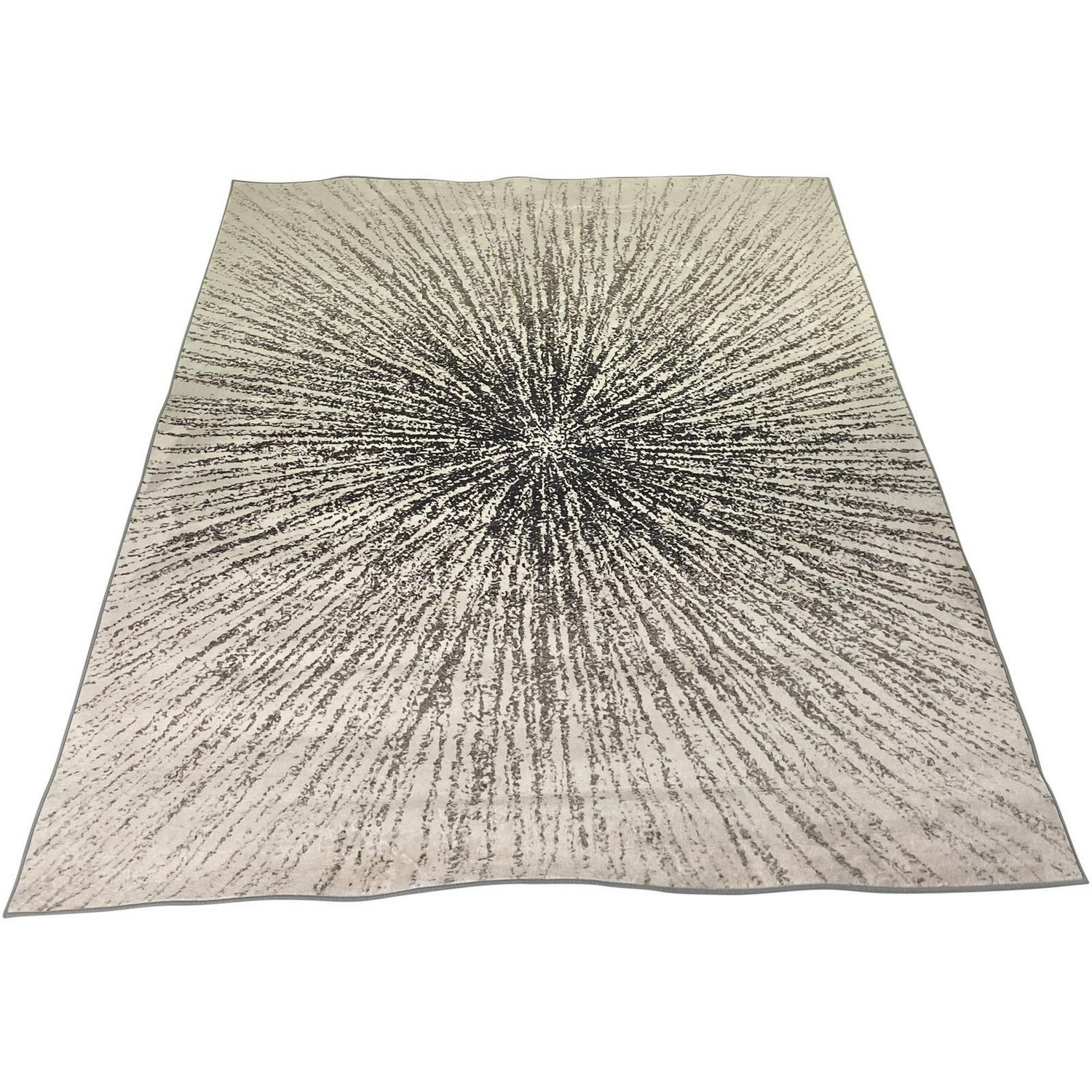 Alfombra blanca y negra