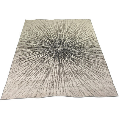 Alfombra blanca y negra