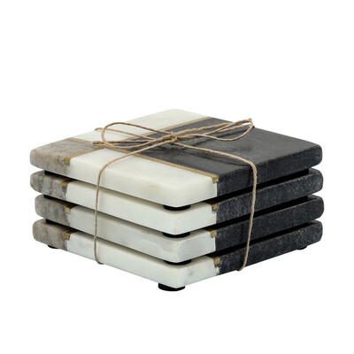 Porta vasos de mármol set de 4 piezas