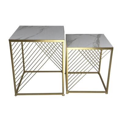 Mesa auxiliar cuadrada set