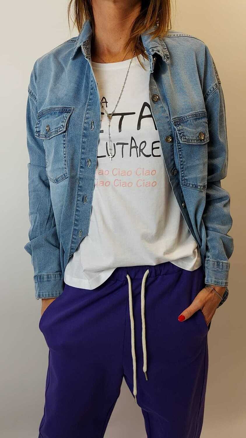 CAMICIA JEANS CHIARO