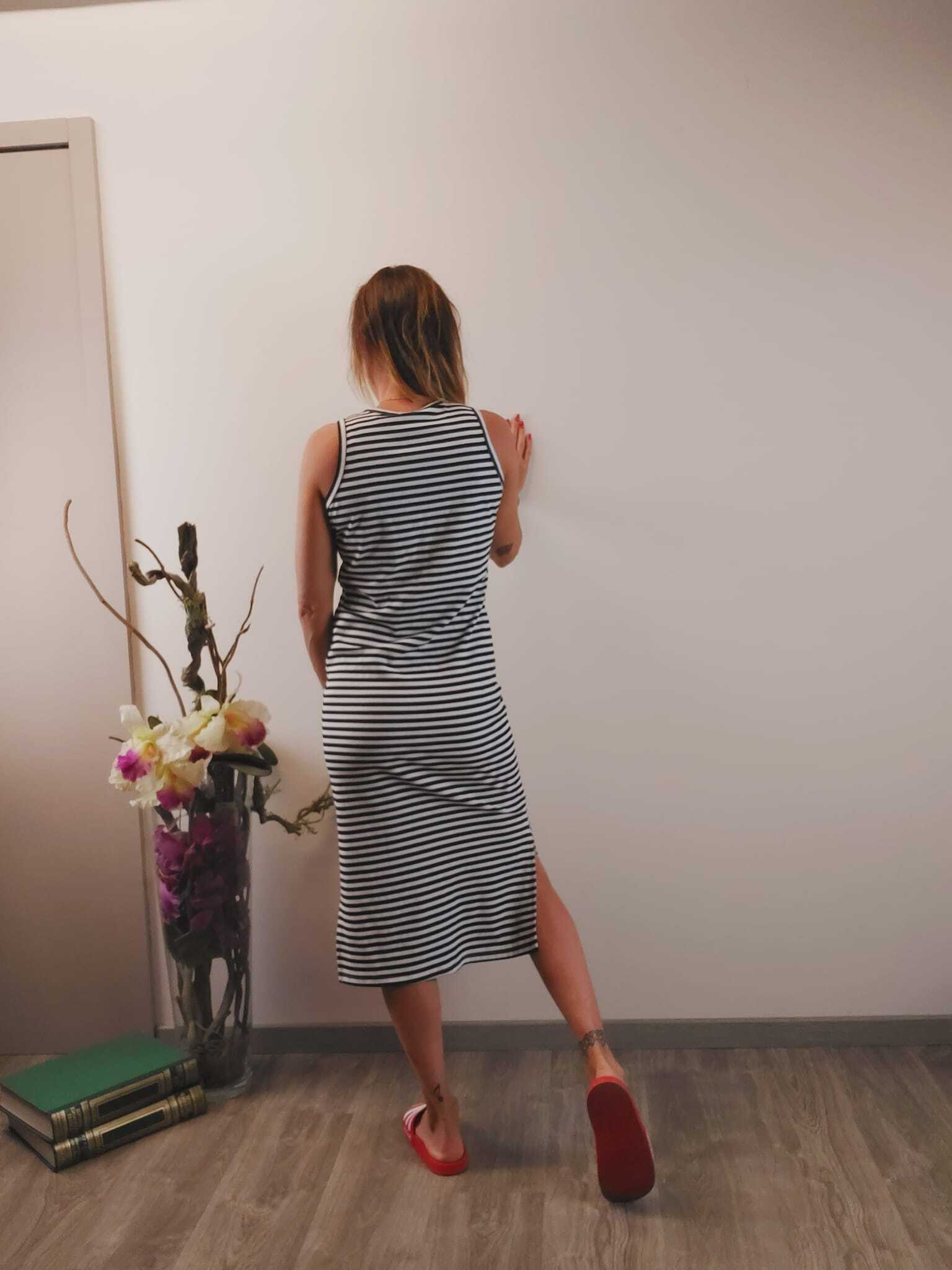 ABITO TUBINO A CANOTTA COSTINE RIGHE