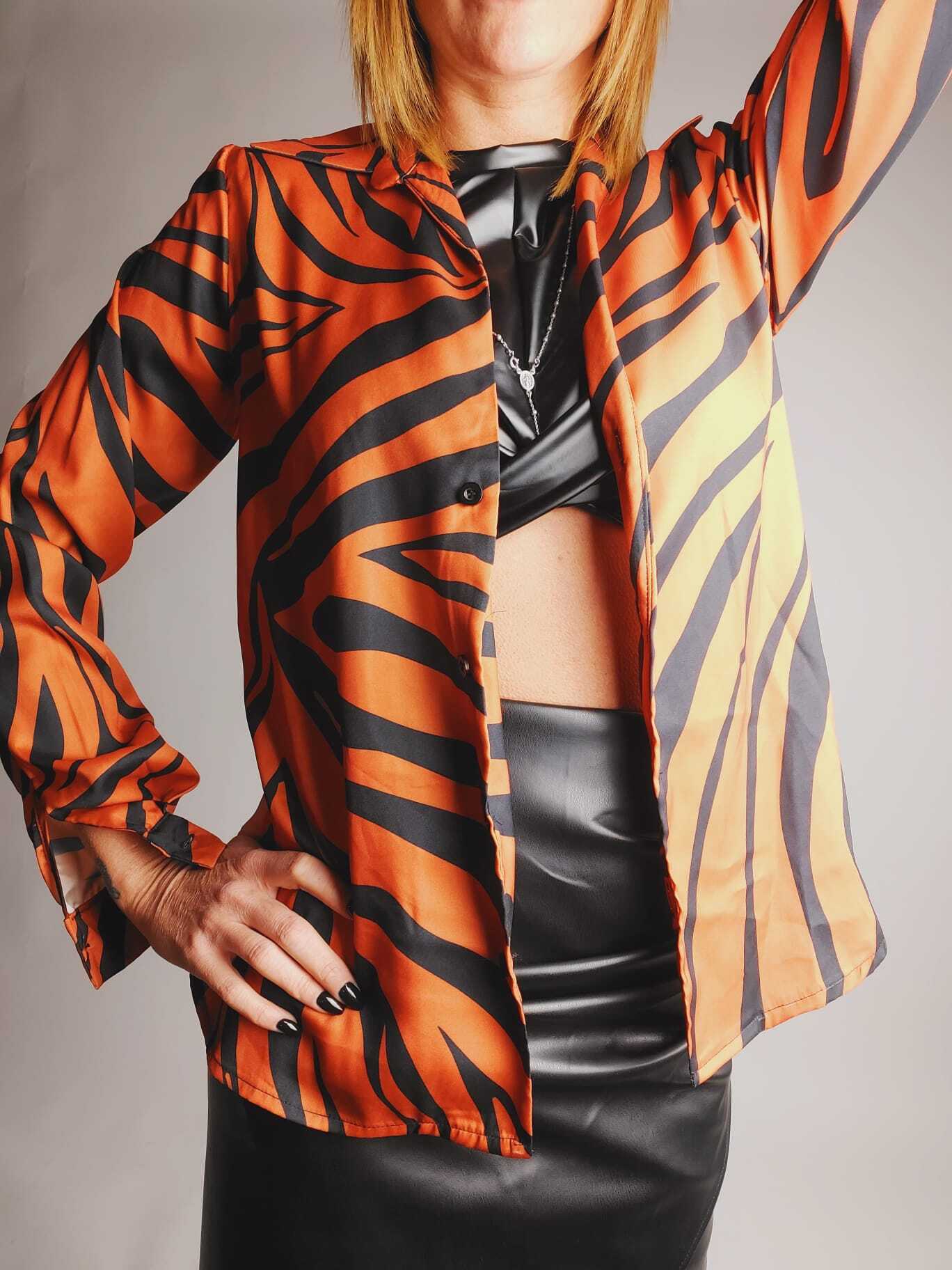 CAMICIA RASO  ANIMALIER