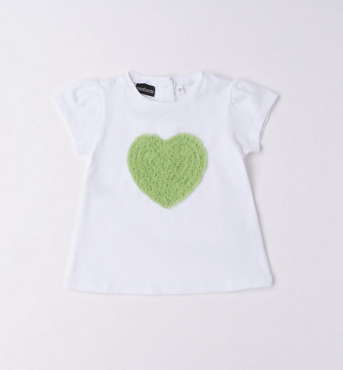 T-shirt bianca cuore