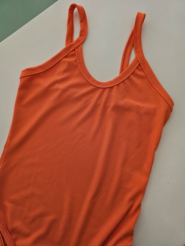 BODY DA DONNA A CANOTTA  ARANCIONE