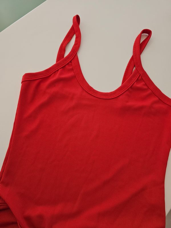 BODY DA DONNA A CANOTTA  ROSSA