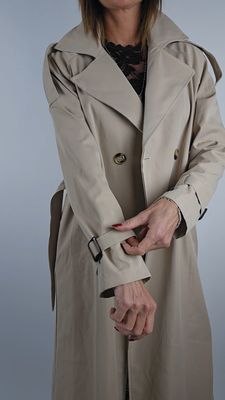 TRENCH VINTAGE LUNGO LEGGERO CORDA