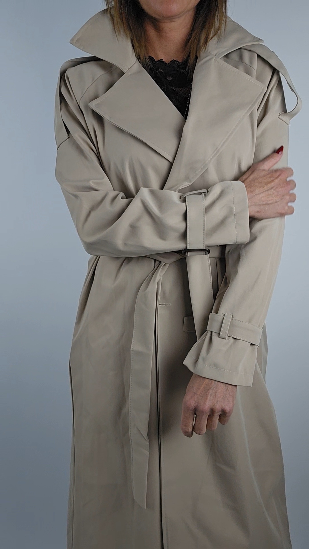 TRENCH VINTAGE LUNGO LEGGERO CORDA