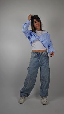 JEANS BALLON DETTAGLI BRILLANTINI