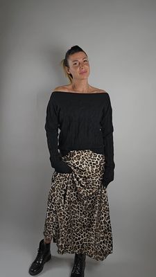 MAGLIA TRECCIA NERO MAGLIA TRECCIA NERO