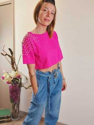 T-SHIRT APPLICAZINI PERLE T-SHIRT APPLICAZINI PERLE